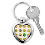 Emoji Happy Face Key Chain (Heart)