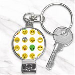 Emoji Happy Face Nail Clippers Key Chain