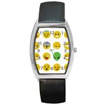 Emoji Happy Face Barrel Style Metal Watch