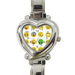 Emoji Happy Face Heart Italian Charm Watch