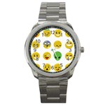 Emoji Happy Face Sport Metal Watch