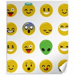 Emoji Happy Face Canvas 8  x 10 