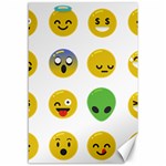 Emoji Happy Face Canvas 12  x 18 