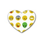 Emoji Happy Face Rubber Coaster (Heart)