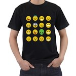 Emoji Happy Face Men s T-Shirt (Black)