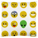 Emoji Happy Face Large Cushion Case (One Side)