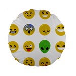 Emoji Happy Face Standard 15  Premium Round Cushion 