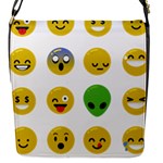 Emoji Happy Face Flap Closure Messenger Bag (S)