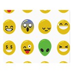 Emoji Happy Face Double Sided Flano Blanket (Large)