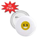 Money Eyes Emoji 1.75  Button (10 pack) 