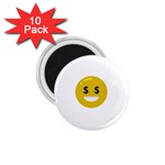 Money Eyes Emoji 1.75  Magnet (10 pack) 