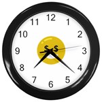 Money Eyes Emoji Wall Clock (Black)