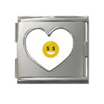 Money Eyes Emoji Mega Link Heart Italian Charm (18mm)