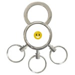 Money Eyes Emoji 3-Ring Key Chain