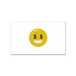 Money Eyes Emoji Sticker (Rectangular)