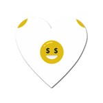 Money Eyes Emoji Magnet (Heart)