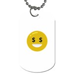 Money Eyes Emoji Dog Tag (Two Sides)