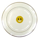 Money Eyes Emoji Porcelain Plate