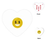 Money Eyes Emoji Playing Cards (Heart)