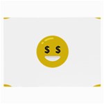 Money Eyes Emoji Large Glasses Cloth (2 Sides)