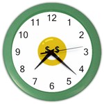 Money Eyes Emoji Color Wall Clock