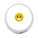 Money Eyes Emoji 4-Port USB Hub (One Side)