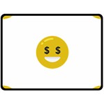 Money Eyes Emoji Fleece Blanket (Large)