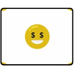 Money Eyes Emoji Fleece Blanket (Medium)