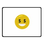 Money Eyes Emoji Fleece Blanket (Small)