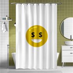 Money Eyes Emoji Shower Curtain 48  x 72  (Small)