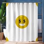 Money Eyes Emoji Shower Curtain 60  x 72  (Medium)