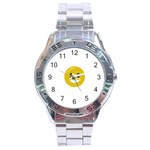 Money Eyes Emoji Stainless Steel Analogue Watch