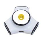 Money Eyes Emoji 3-Port USB Hub