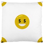 Money Eyes Emoji Large Cushion Case (Two Sides)