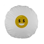 Money Eyes Emoji Standard 15  Premium Round Cushion 