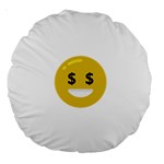 Money Eyes Emoji Large 18  Premium Round Cushion 