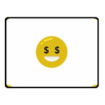 Money Eyes Emoji Double Sided Fleece Blanket (Small)