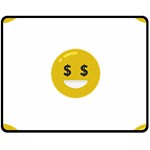 Money Eyes Emoji Double Sided Fleece Blanket (Medium)