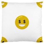 Money Eyes Emoji Large Flano Cushion Case (One Side)