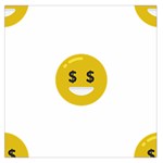 Money Eyes Emoji Large Satin Scarf (Square)