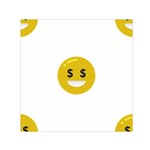 Money Eyes Emoji Small Satin Scarf (Square)