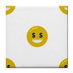 Money Eyes Emoji Tile Coaster