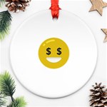 Money Eyes Emoji Ornament (Round)