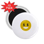 Money Eyes Emoji 2.25  Magnet (10 pack)