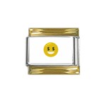 Money Eyes Emoji Gold Trim Italian Charm (9mm)