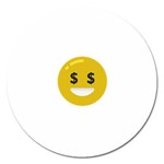 Money Eyes Emoji Magnet 5  (Round)