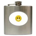 Money Eyes Emoji Hip Flask (6 oz)