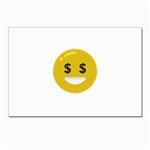 Money Eyes Emoji Postcard 5  x 7 