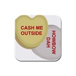 cash me outside howbow dah Rubber Square Coaster (4 pack)