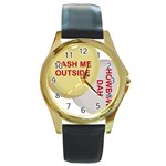 cash me outside howbow dah Round Gold Metal Watch